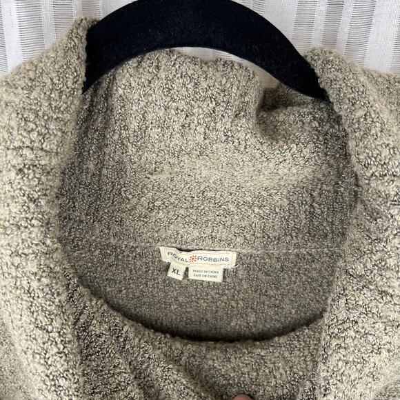 Royal Robbins Colorblock Magenta Brown Tan Cowl Neck Slouchy Pullover Size XL - Picture 4 of 5